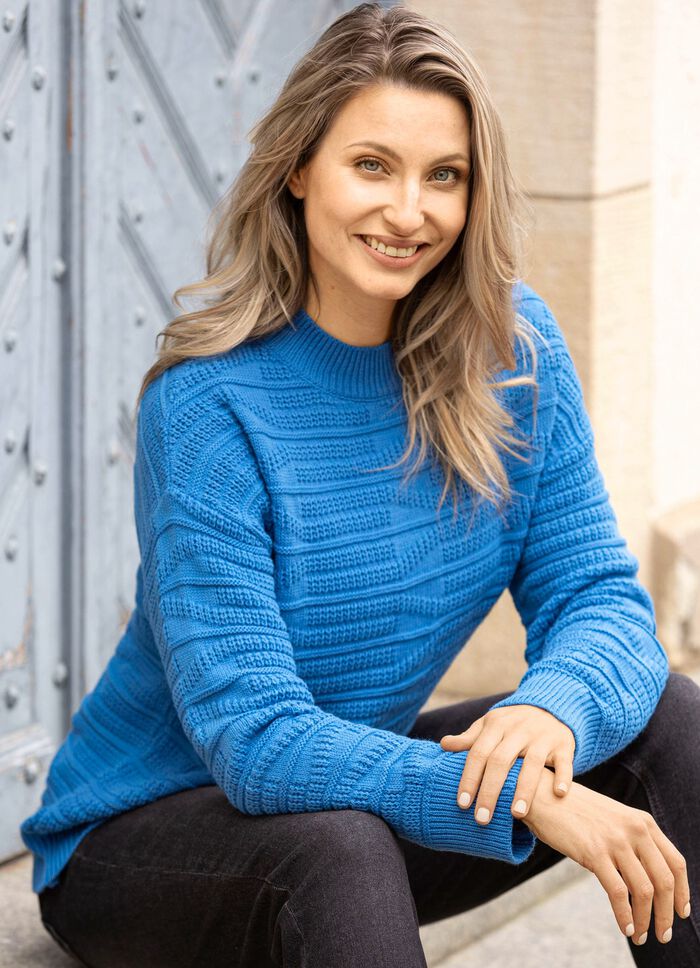 Pullover in Strukturmix 